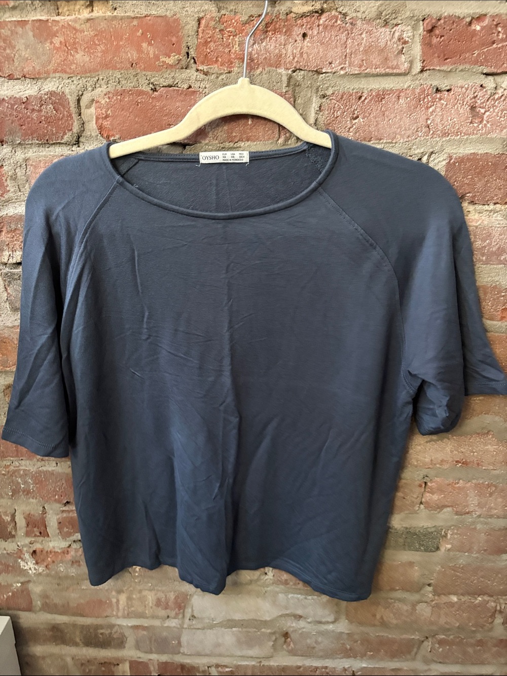 OYSHO Short Sleeve Scoop Neck Top SIZE XS